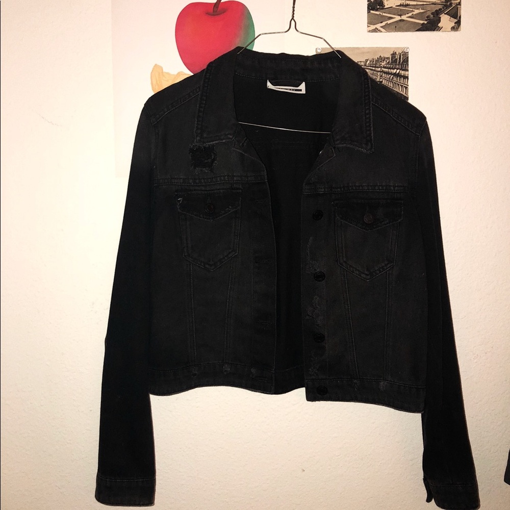 ASOS (Noisy May) Distressed Black Denim Jacket